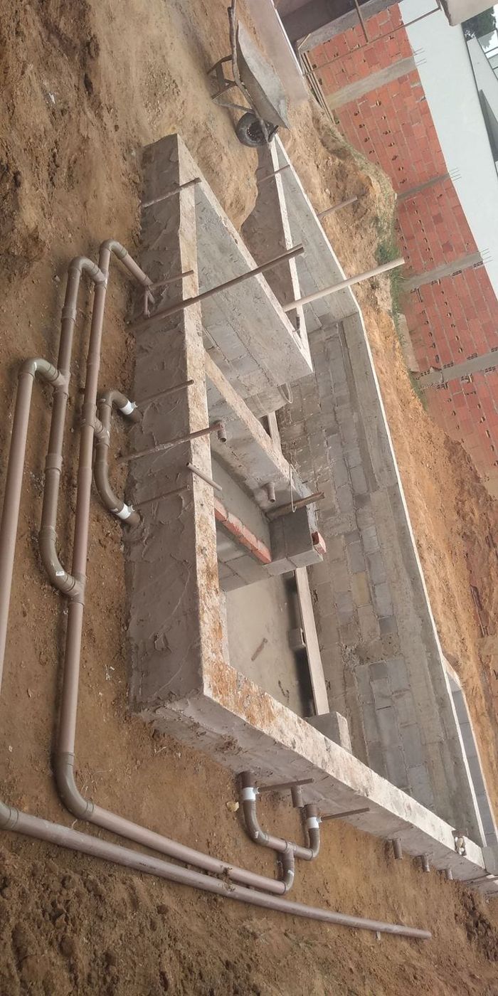 Tubulação hidráulica da piscina